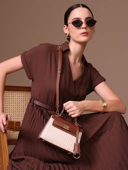 Kazo - Off White Eva Raffia Sling Bag (XS)