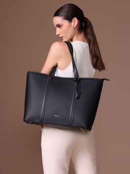 Kazo - Black Velin Tote Bag (L)