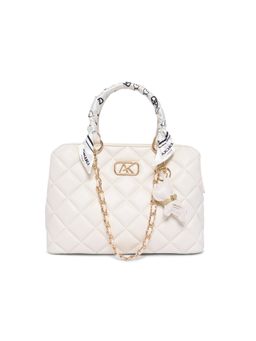 Akiki London - Waterloo 13 Medium Satchel Bag (Off-White) (M)