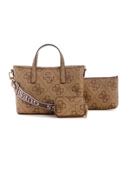 Guess - Women Geometric Latona Mini Handbag with Pouch & Coin Pouch