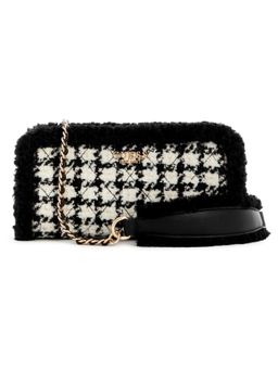 Guess - Women Tweed Cristi Top Zip Mini Crossbody Bag