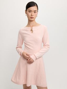 Pomelo - Keyhole Knit Mini Dress - Light Pink