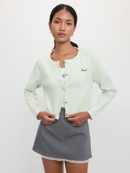 Pomelo - Cropped Cardigan - Green