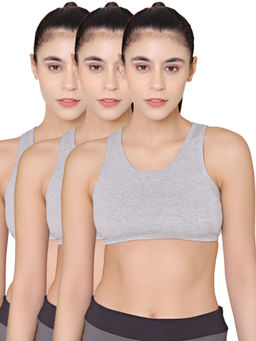 Bodycare - Pack of 3 Sports Bra In Grey Colour