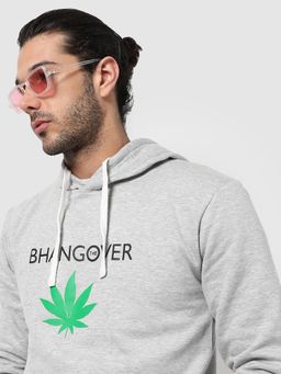 Campus Sutra - Graphic Print Hoodie Kangaroo Pocket