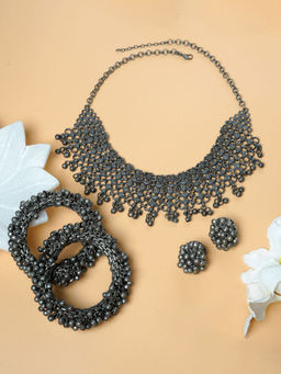 Teejh - Shyama Silver Oxidised Jewellery Gift Set