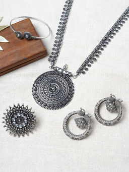 Teejh - Saayli Silver Oxidised Jewellery Gift Set