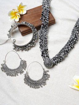 Teejh - Pankaj Silver Oxidised Jewellery Gift Set