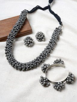 Teejh - Dharna Silver Oxidised Jewellery Gift Set