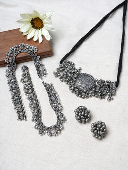 Teejh - Jugnu Silver Oxidised Ghungroo Jewellery Gift Set