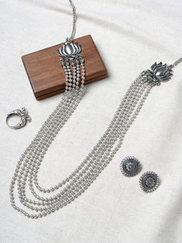 Teejh - Kamali Oxidised Silver Jewellery Gift Set