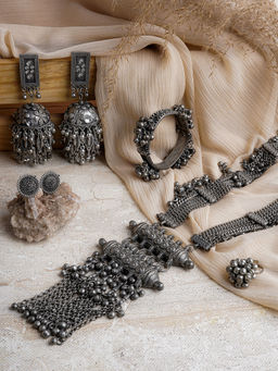 Teejh - Alankrita Silver Oxidised Jewellery Gift Set