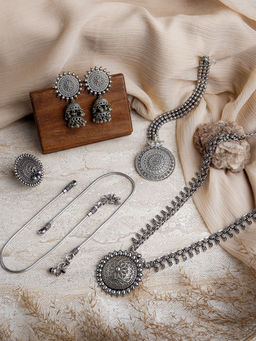Teejh - Stuti Silver Oxidised Jewellery Gift Set