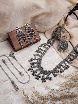 Teejh - Ahilya Silver Oxidised Jewellery Gift Set