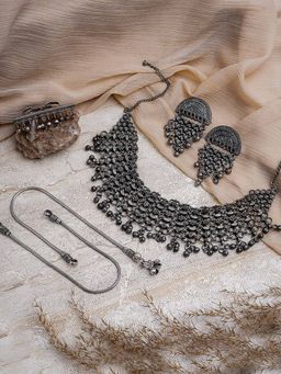 Teejh - Kumari Silver Oxidised Jewellery Gift Set