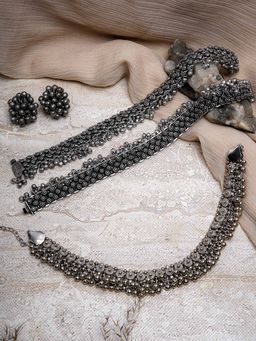 Teejh - Aakriti Silver Oxidised Jewellery Gift Set