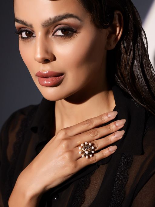 Shaze Halatia Golden 18K Yellow Gold Plated Italian Crafted Ring