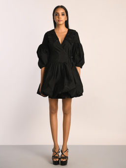 Attic Salt - Black Spring Flouncy Dress