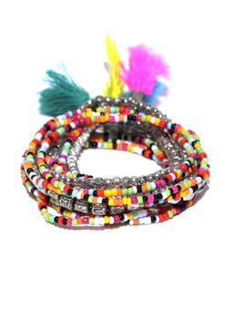 Blueberry - Multicolor Beaded Bracelets (Pack of 11)