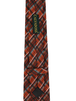 Calvadoss - Orange Premium Checked Broad Tie