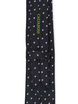 Calvadoss - Purple Premium Dotted Broad Tie