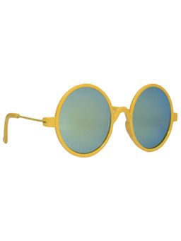 Spiky - Yellow Yellow Round Sunglasses