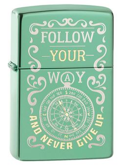 Zippo - Follow Your Way Design Windproof Pocket Lighter