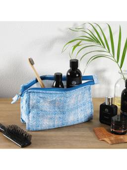 RATAN JAIPUR - Blue Color Cotton Toilet Bag