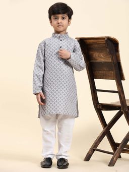 Pro Ethic Style Developer - Grey Boys Kids Kurta Pajama Set