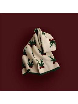 CrossKulture - Womens Wool Scarf - Beige