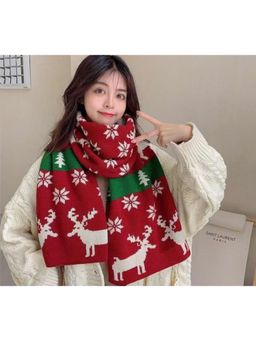 CrossKulture - Womens Wool Scarf - Red