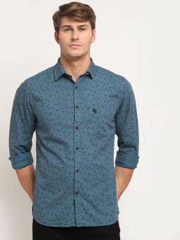 Cantabil - Mens Aqua Blue Shirt