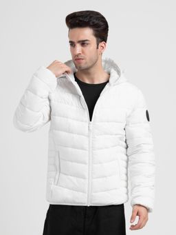 Red Tape - White Mens Padded Heatseal Jacket All-Season Winter Protection