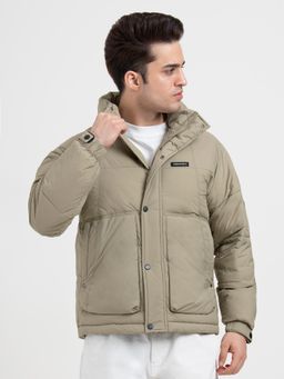 Red Tape - Mens Dusky Olive Padded Jacket Full-Sleeve Winter Protection