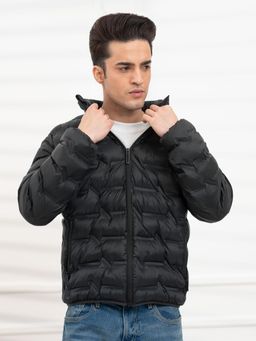 Red Tape - Black Mens Heatseal Padded Jacket All-Season Winter Protection