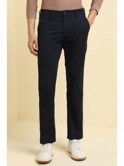 Allen Solly - Men Navy Blue Regular Fit Casual Trouser