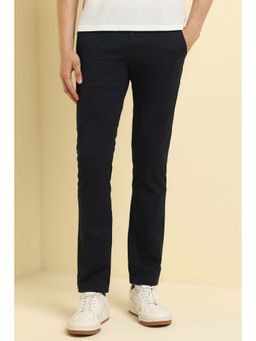 Allen Solly - Men Navy Blue Slim Fit Casual Trouser
