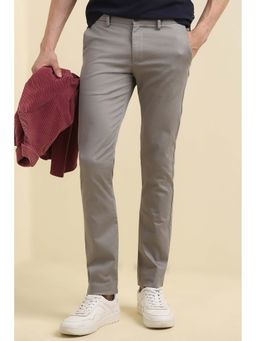 Allen Solly - Men Grey Super Slim Fit Casual Trouser