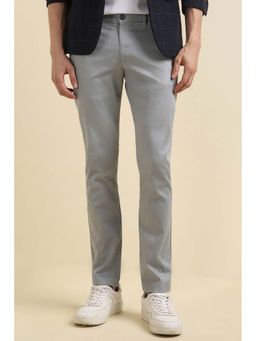 Allen Solly - Men Grey Super Slim Fit Casual Trouser