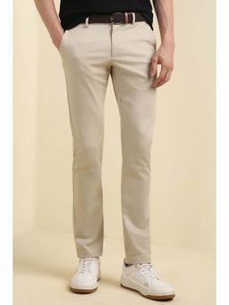 Allen Solly - Men Beige Super Slim Fit Casual Trouser