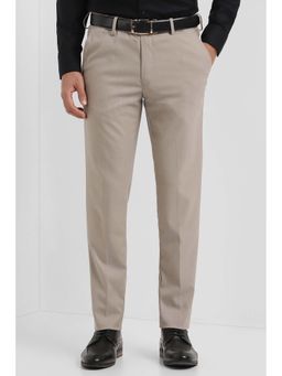 Allen Solly - Men Beige Slim Fit Formal Trouser