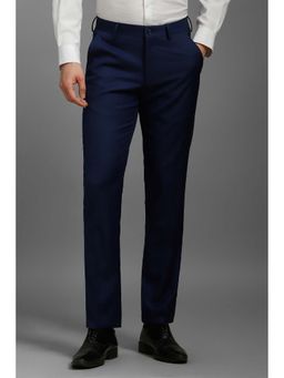 Louis Philippe - Men Navy Blue Slim Fit Formal Trouser