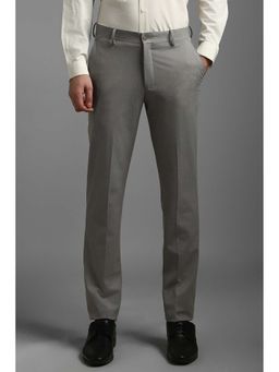 Louis Philippe - Men Grey Slim Fit Formal Trouser