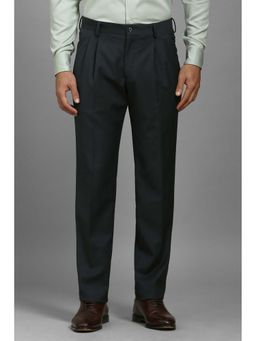 Louis Philippe - Men Navy Blue Regular Fit Formal Trouser