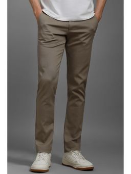 Louis Philippe - Men Olive Super Slim Fit Casual Trouser