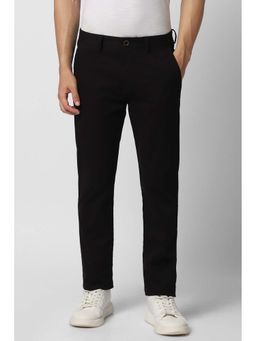 Peter England - Men Black Super Slim Fit Casual Trouser