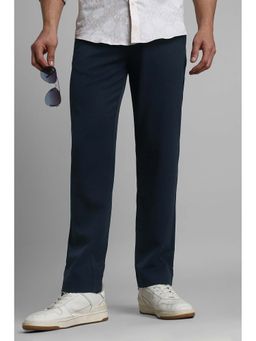 Simon Carter - Men Navy Blue Regular Fit Casual Trouser