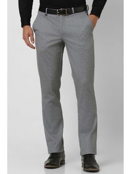 Van Heusen - Men Grey Super Slim Fit Formal Trouser