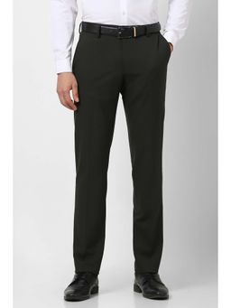 Van Heusen - Men Green Slim Fit Formal Trouser