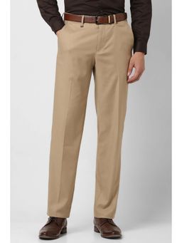 Van Heusen - Men Beige Regular Fit Formal Trouser